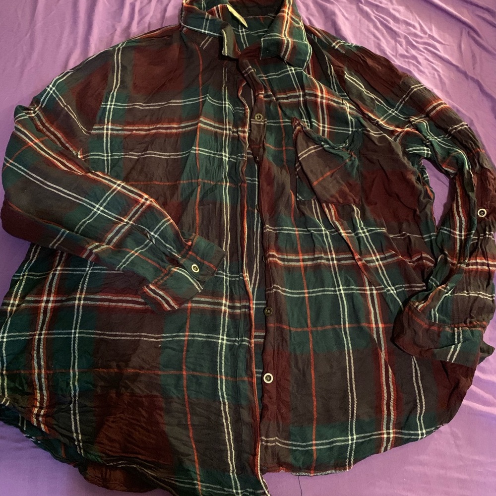 Plaid button up shirt